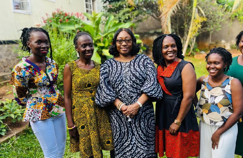 MEMPROW staff with her Excellence Bissi during her visit in Kampala 