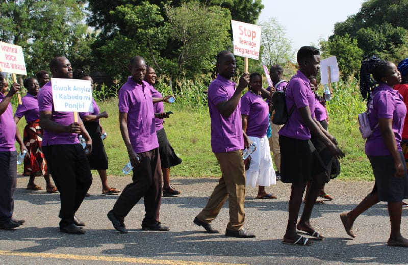advocacy walk for Day of African child and awareness on second chance education in Pakwach 2024 